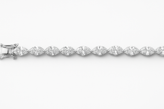 Marquise-cut tennis bracelet